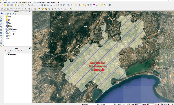 Capture d’écran QGIS